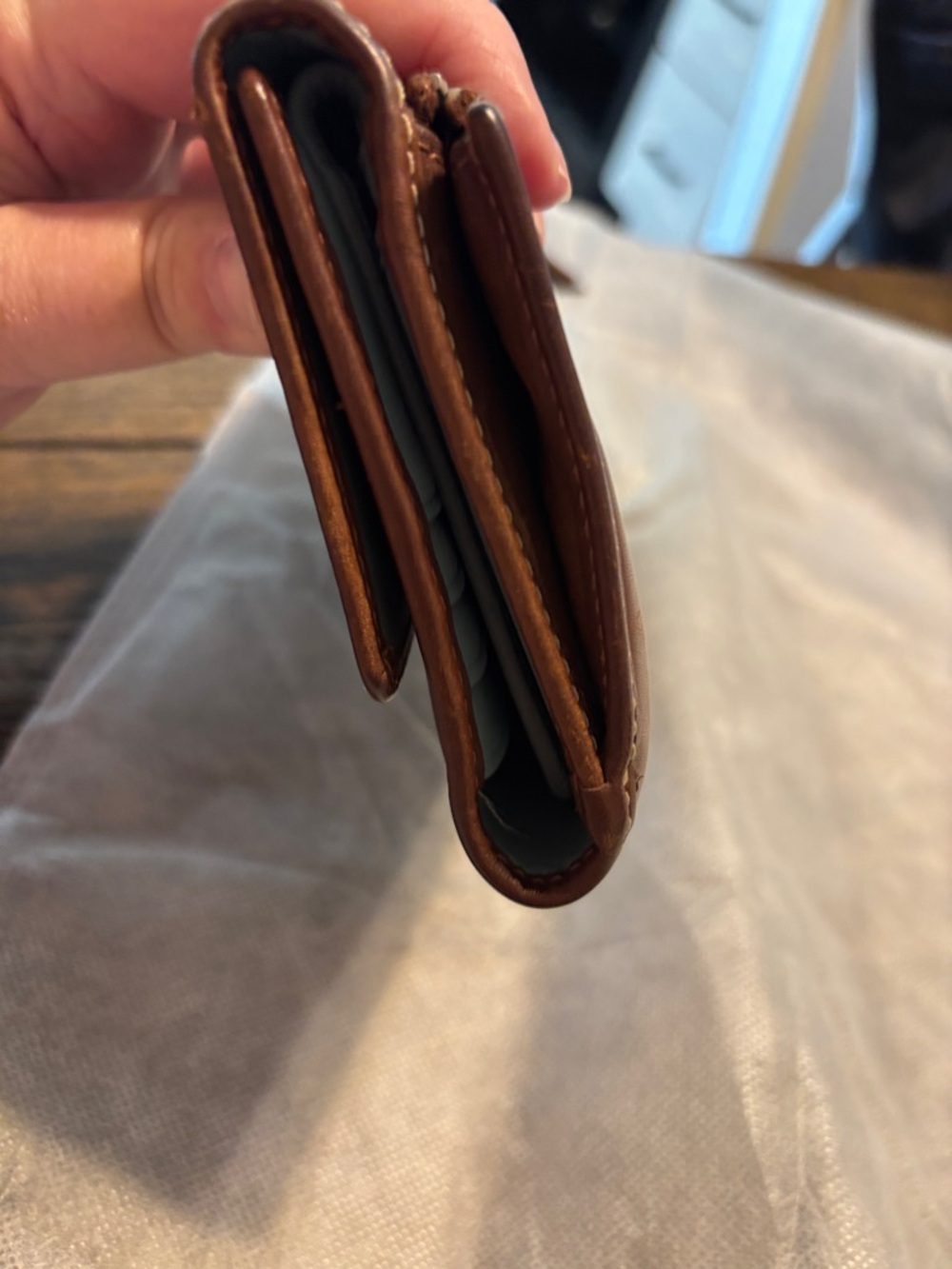 Coach Brown Leather Continental Wallet - Picture 11 of 15